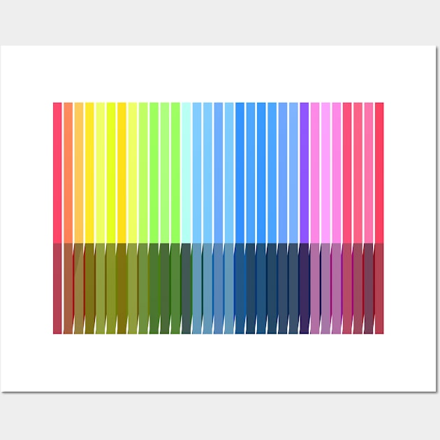 Color Lines Slanted Wall Art by RunningKruger